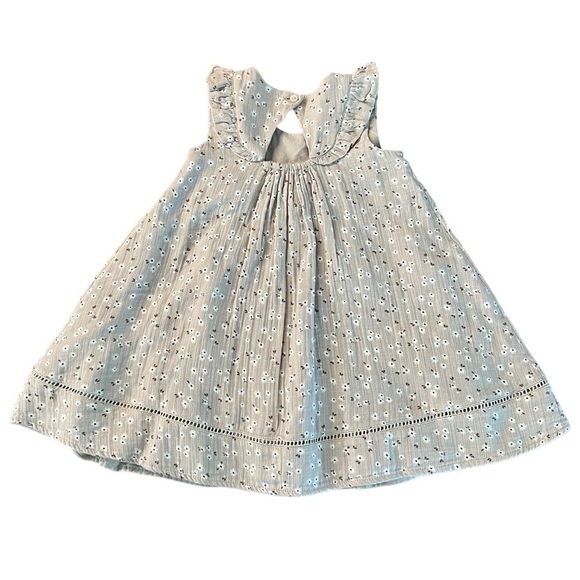 THE PRAIRIE BY RACHEL ASHWELL GIRLS BEIGE FLORAL SLEEVELESS CASUAL DRESS SIZE 3T - Picture 13 of 13